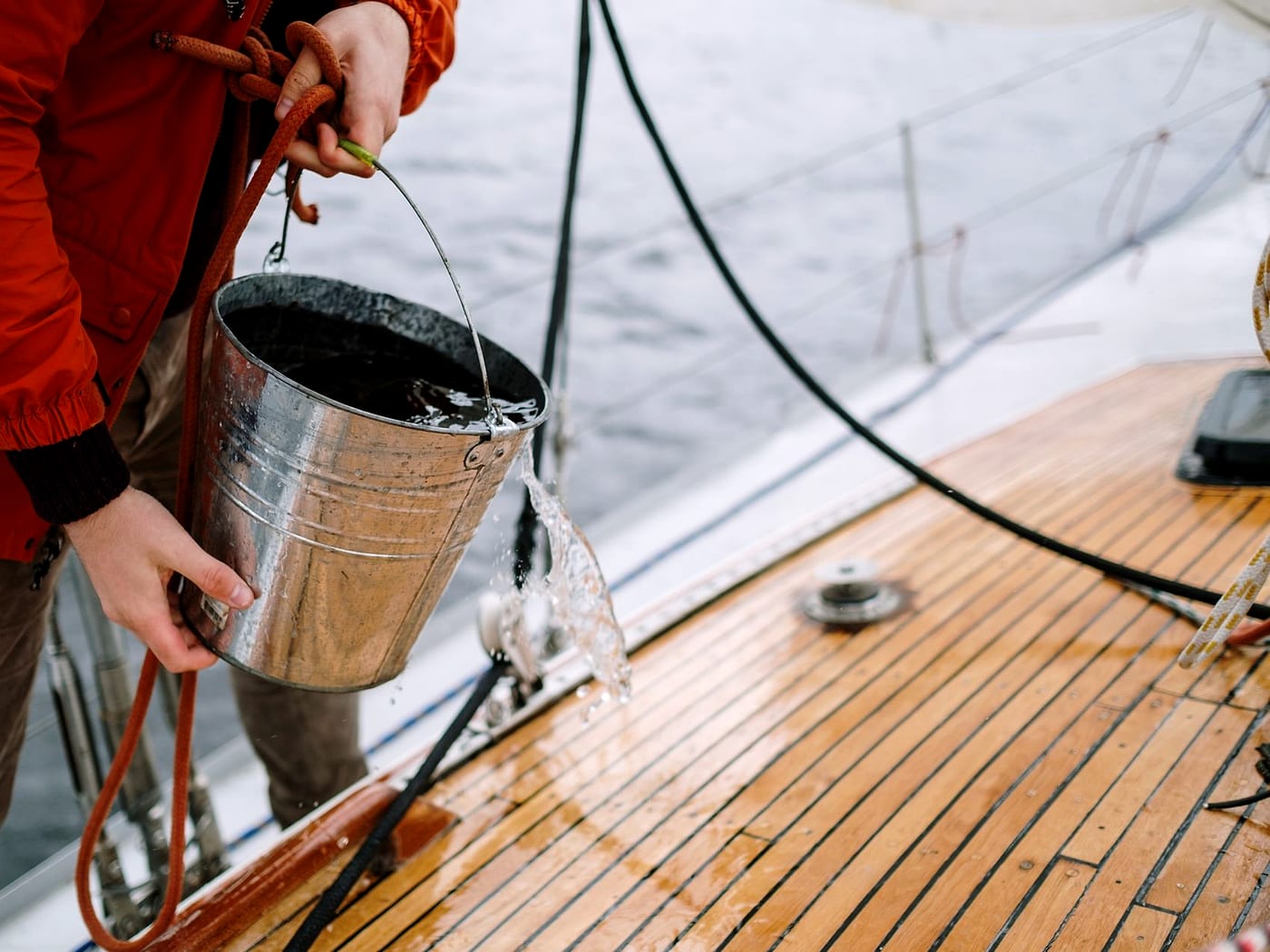 Deck washed and ready to launch by Rob's Mobile Detailing, Bristol
